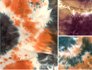 Fall Colors Tie Dye DBP Double Brushed Poly/Spandex Fabric