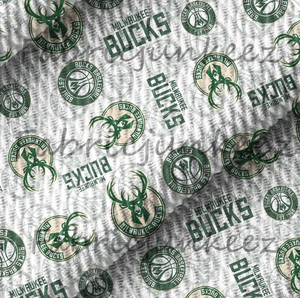 Sports Basketball Print Bullet DBP Liverpool Stretch Knit Fabric By The Yard