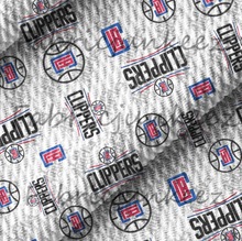 Load image into Gallery viewer, Sports Basketball Print Bullet DBP Liverpool Stretch Knit Fabric By The Yard