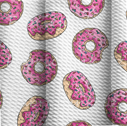 Donuts Funny Print Bullet DBP Liverpool Stretch Knit Fabric By The Yard