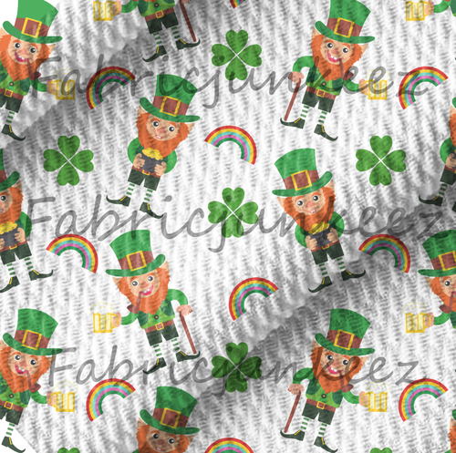 Leprechaun Rainbow Gold Bullet DBP Liverpool Stretch Knit Fabric By The Yard