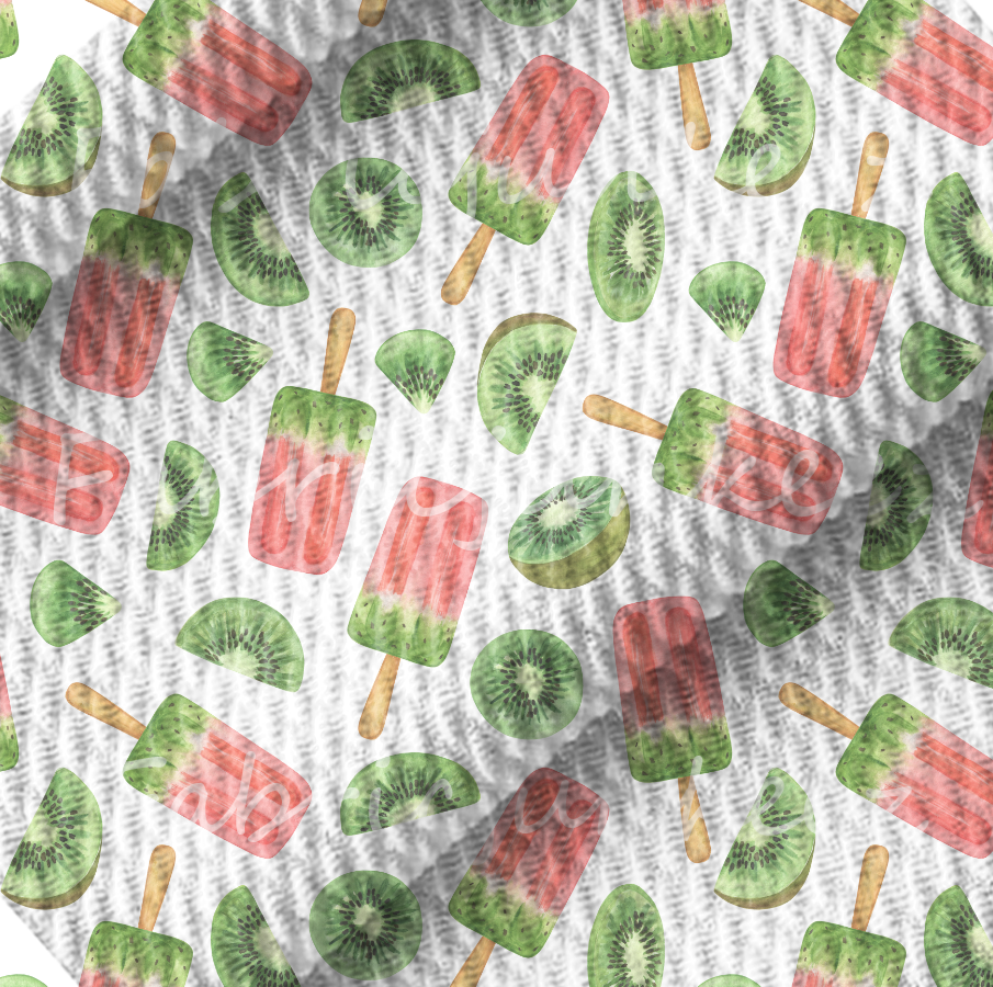 Kiwi Popsicle Print Bullet DBP Liverpool Stretch Knit Fabric By The Yard