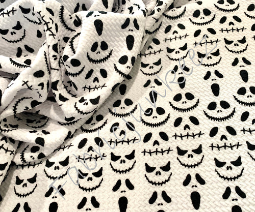 Bullet Textured Nightmare Ghost Halloween Christmas Skulls Fabric